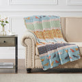 Carlie Calico Stripe Accessory Throw