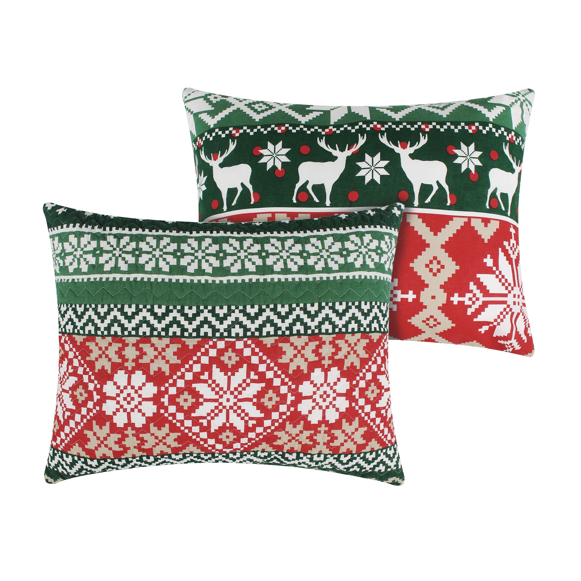 Fair Isle Red Sham King