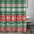 Fair Isle Red Bath Shower Curtain