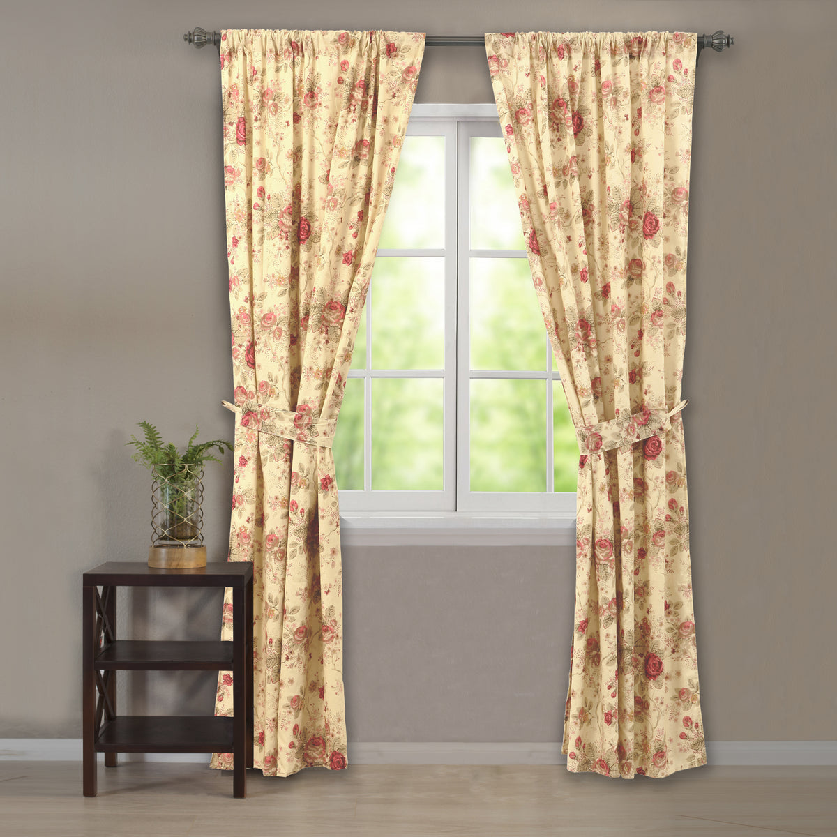 Antique Rosemultiwindowpanel Pair