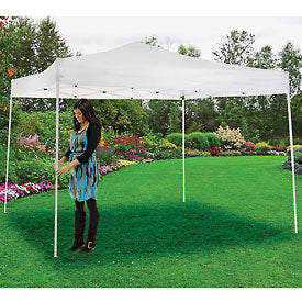 Global Industrial 602191Wh Portable Straight Leg Pop Up Canopy&#44; White - 10 Ft. X 10 Ft. X 10 Ft. 1 In.