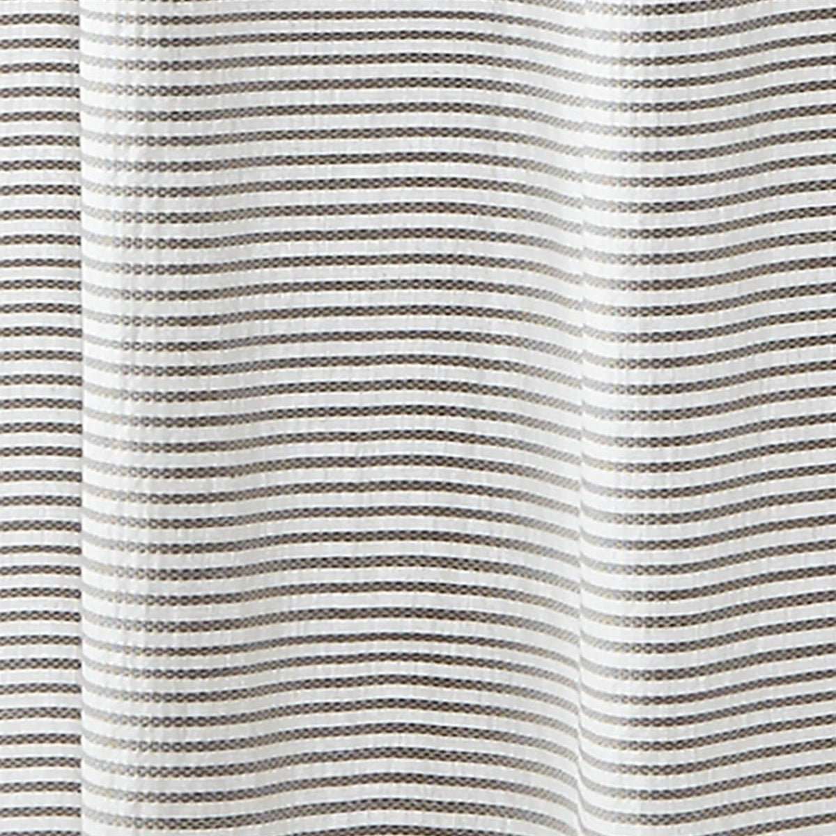 72-inch Grey and White Stripes Cotton Shower Curtain with Tassels