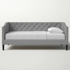 Twin size Modern Grey Fabric Upholstered Button-Tufted Daybed