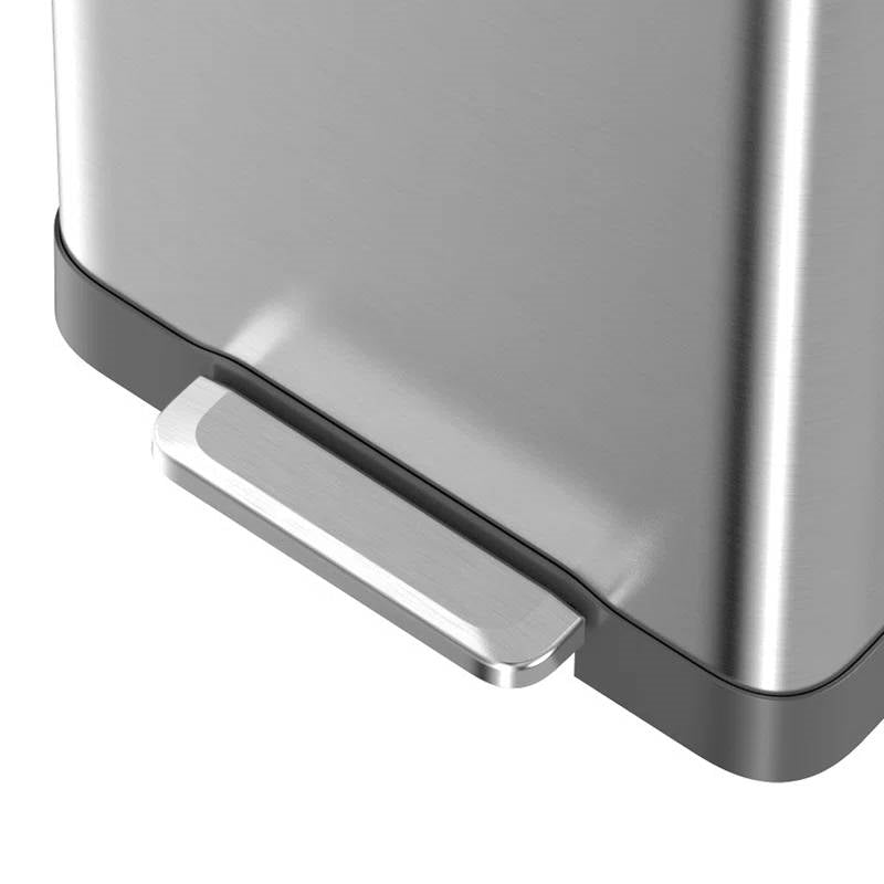 20-Gallon Sturdy Stainless Steel Kitchen Trash Can with Step-on Lid