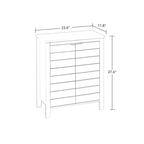 Bathroom Linen Cabinet with Storage Shelf in Grey Wood Finish