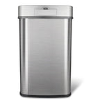 Grey 13-Gallon Stainless Steel Kitchen Trash Can with Motion Sensor Lid