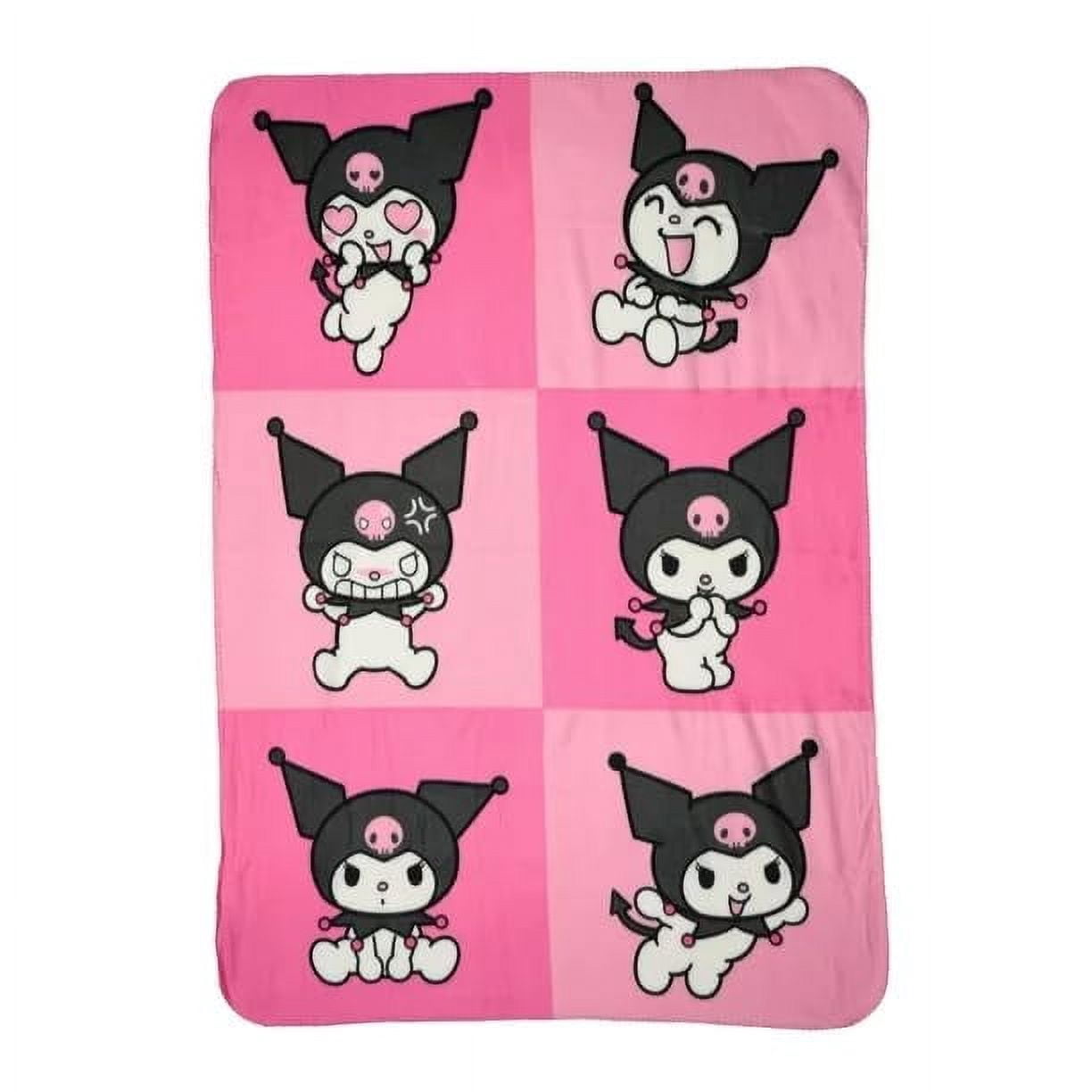 Northwest Sanrio Kuromi Pink Fleece Silky Touch Throw Blanket 45 X 60