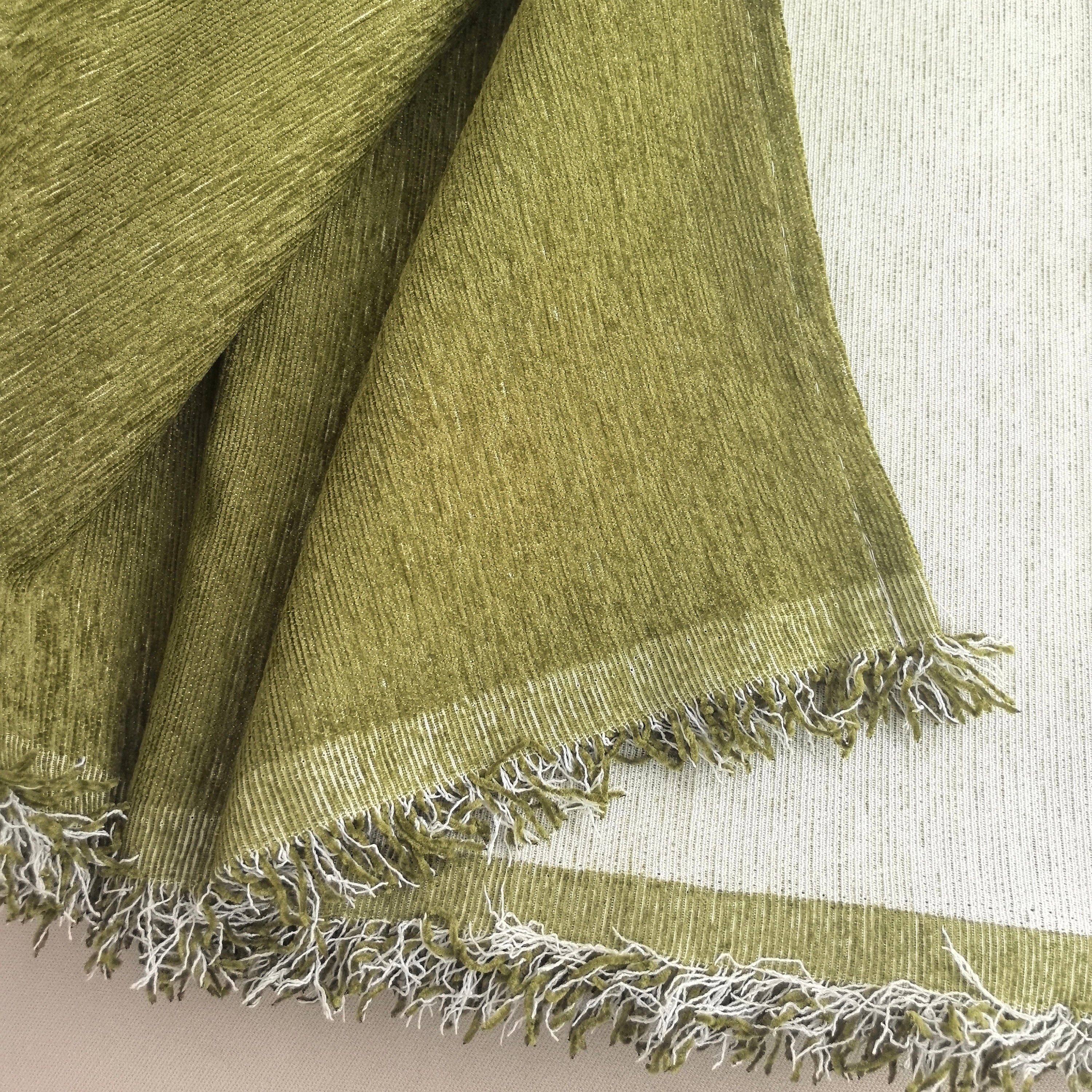 Solid Color Chenille Sofa Throw Blanket, Soft & Plush Decorative Couch Throw Cover