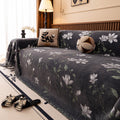 Luxury Thickened Sofa Throw Cover, Decorative Cozy Floral Jacquard Couch Cover Blanket