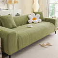 High Stretch Herringbone Textured Slipcover for Standard & L-Shaped Sectional Couches