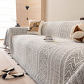 Decorative Slipcover for Pets, Kids, Boho Woven Couch Cover Throw Blanket with Tassel