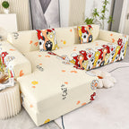 Boho Printed Sofa Slipcover, Stretch Furniture Protector for Sectional L-Shaped Sofa