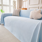 Cooling Ice Silk Knit Couch Cover, Breathable Pet Friendly Soft Throw Cover for Sofas