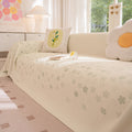 Cooling Ice Silk Sofa Cover Blanket, Floral Soft Silky Breathable Couch Throw Cover