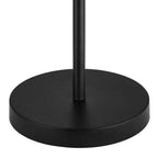 Modern 3-Light Floor Lamp in Black Metal Finish with White Plastic Shades