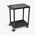 Luxor 2 Shelf Utility Cart Black