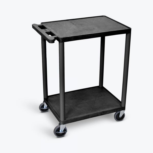 Luxor 2 Shelf Utility Cart Black