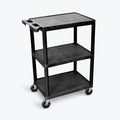 Luxor 3 Shelf Utility Cart Black