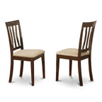 East West Furniture HEAN7-CAP-C Henley 7 Piece Kitchen Set Consist of a Rectangle Table with Pedestal and 6 Linen Fabric Dining Room Chairs, 42x72 Inch, Cappuccino