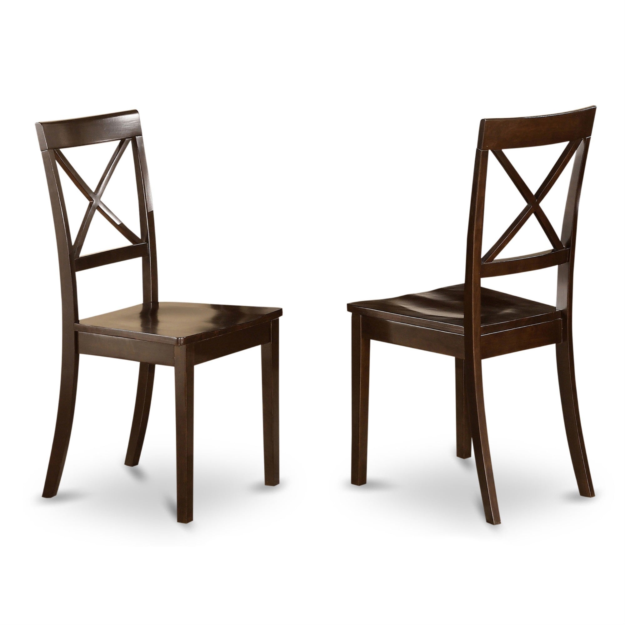 East West Furniture HEBO7-CAP-W Henley 7 Piece Set Consist of a Rectangle Dining Room Table with Pedestal and 6 Wood Seat Chairs, 42x72 Inch