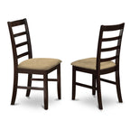 East West Furniture HEPF7-CAP-C 7 Piece Kitchen Table & Chairs Set Consist of a Rectangle Dining Table with Pedestal and 6 Linen Fabric Dining Room Chairs, 42x72 Inch, Cappuccino