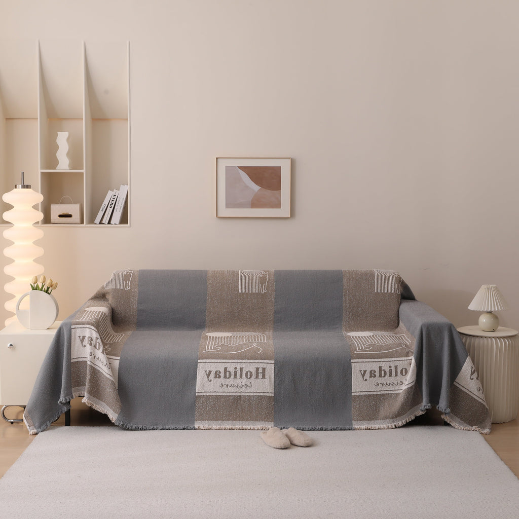 Luxury Cozy Cotton Sofa Blanket Cover Furniture Slipcovers for Most Shape Sofas