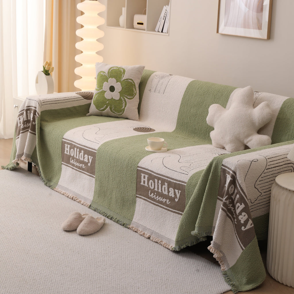 Luxury Cozy Cotton Sofa Blanket Cover Furniture Slipcovers for Most Shape Sofas
