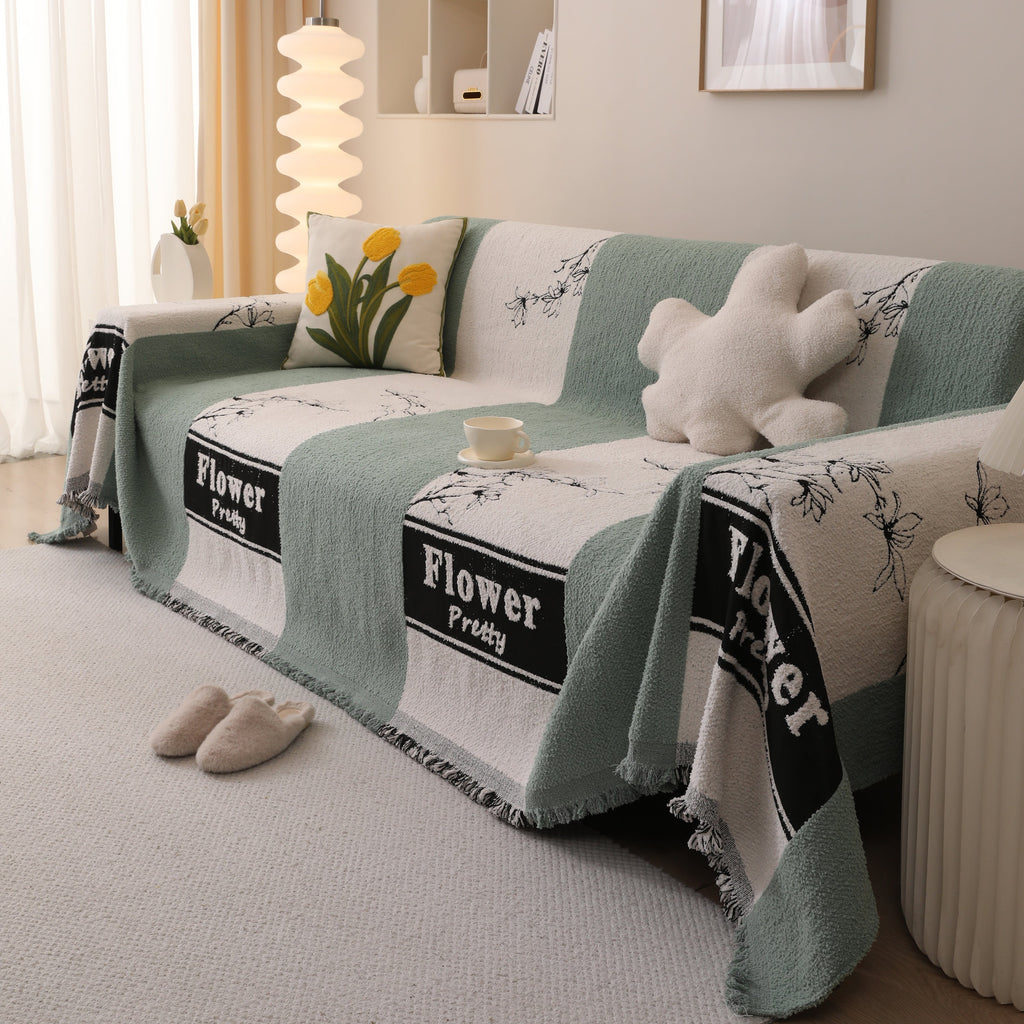 Luxury Cozy Cotton Sofa Blanket Cover Furniture Slipcovers for Most Shape Sofas
