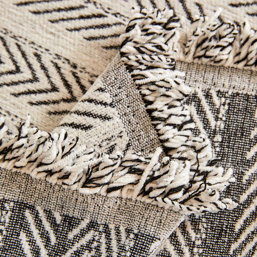 Herringbone Chenille Couch Cover Blanket Soft Durable Throw Sofa Protector with Tassel