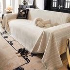 Herringbone Chenille Couch Cover Blanket Soft Durable Throw Sofa Protector with Tassel