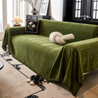 Herringbone Chenille Couch Cover Blanket Soft Durable Throw Sofa Protector with Tassel