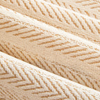 Herringbone Chenille Couch Cover Blanket Soft Durable Throw Sofa Protector with Tassel