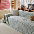 Textured Plaid Couch Throw Cover, Modern Decorative Sectional Furniture Covers