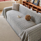 Textured Plaid Couch Throw Cover, Modern Decorative Sectional Furniture Covers