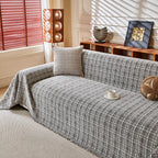 Textured Plaid Couch Throw Cover, Modern Decorative Sectional Furniture Covers