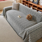 Textured Plaid Couch Throw Cover, Modern Decorative Sectional Furniture Covers