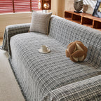 Textured Plaid Couch Throw Cover, Modern Decorative Sectional Furniture Covers