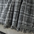 Textured Plaid Couch Throw Cover, Modern Decorative Sectional Furniture Covers