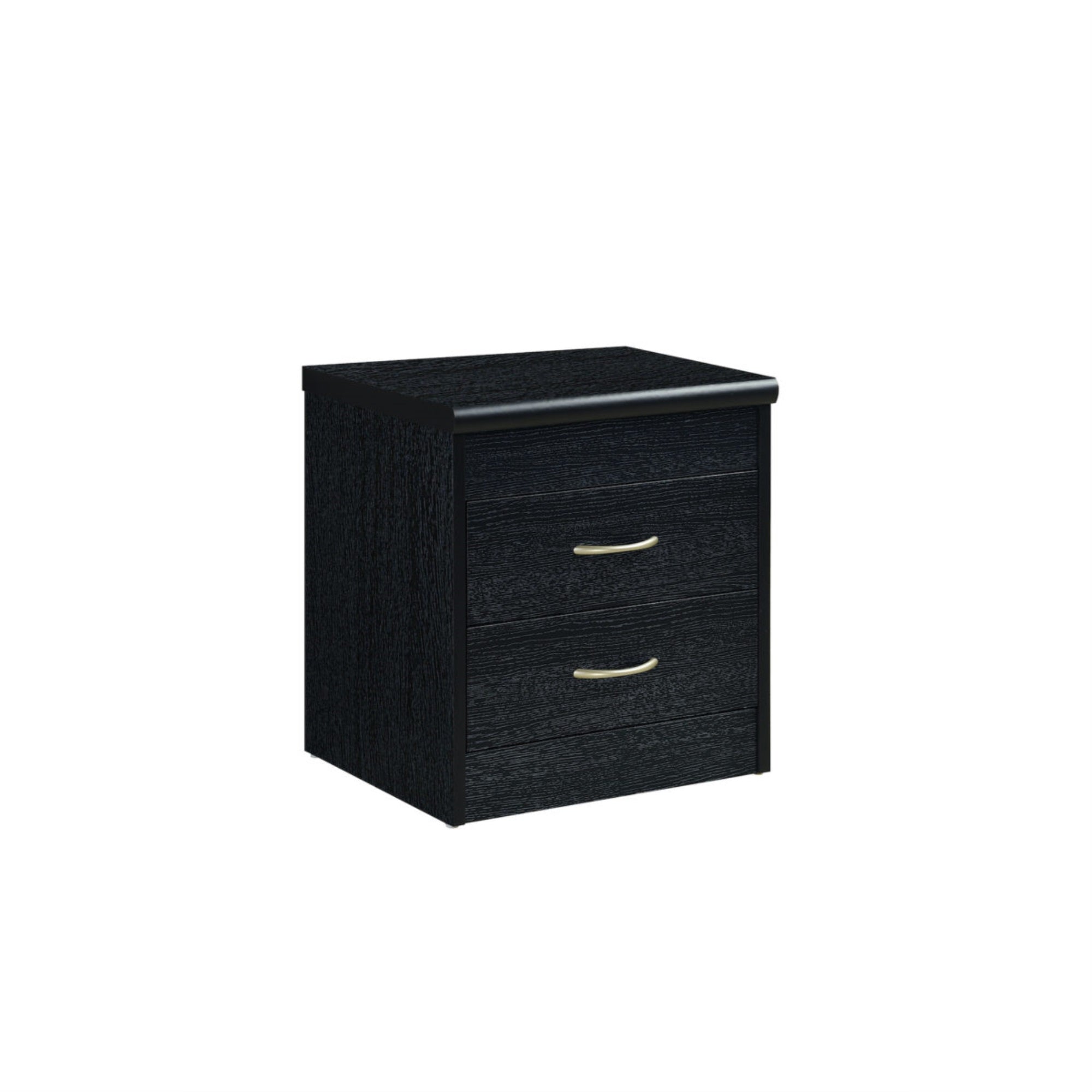 Hodedah 2-Drawer Nightstand in Black