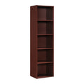 Hodedah 5-Shelf Bookcase in Mahogany