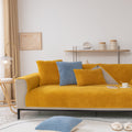 Luxury Sherpa Fleece Solid Sofa Cover, Thickened Plush Non Slip Couch Topper