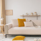Luxury Sherpa Fleece Solid Sofa Cover, Thickened Plush Non Slip Couch Topper