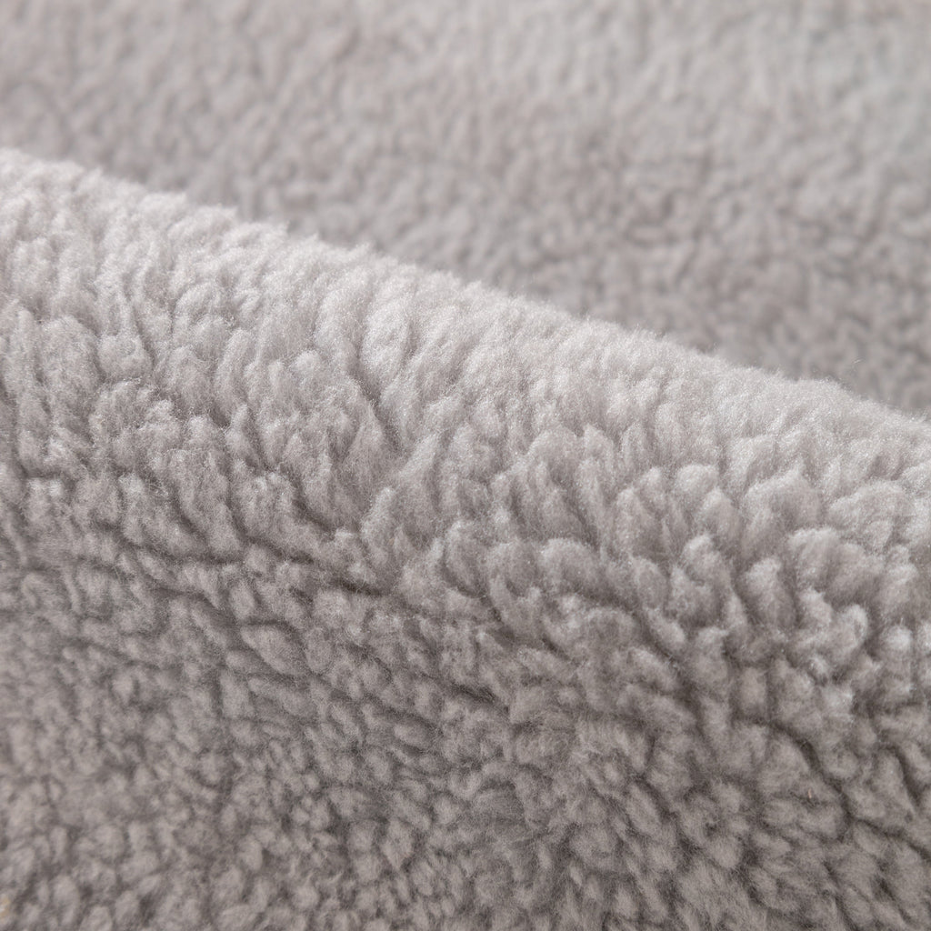 Luxury Sherpa Fleece Solid Sofa Cover, Thickened Plush Non Slip Couch Topper