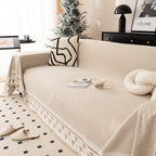 Chenille Jacquard Sofa Throw Blanket Cover Soft Polyester Weave Couch Throw Cover for Pets Dog Kids