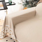 Chenille Jacquard Sofa Throw Blanket Cover Soft Polyester Weave Couch Throw Cover for Pets Dog Kids