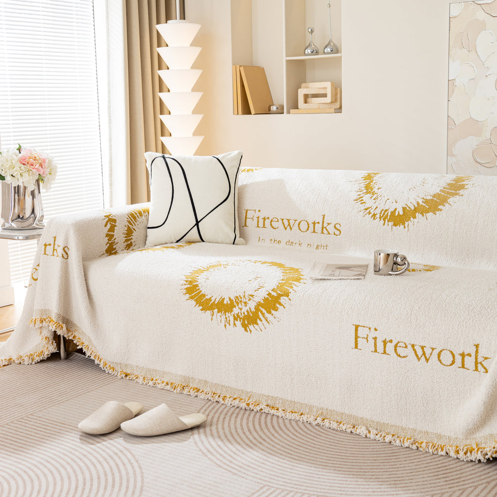 Fireworks Reversible Couch Cover Blankets Furniture Covers Washable Sectional Couch Covers