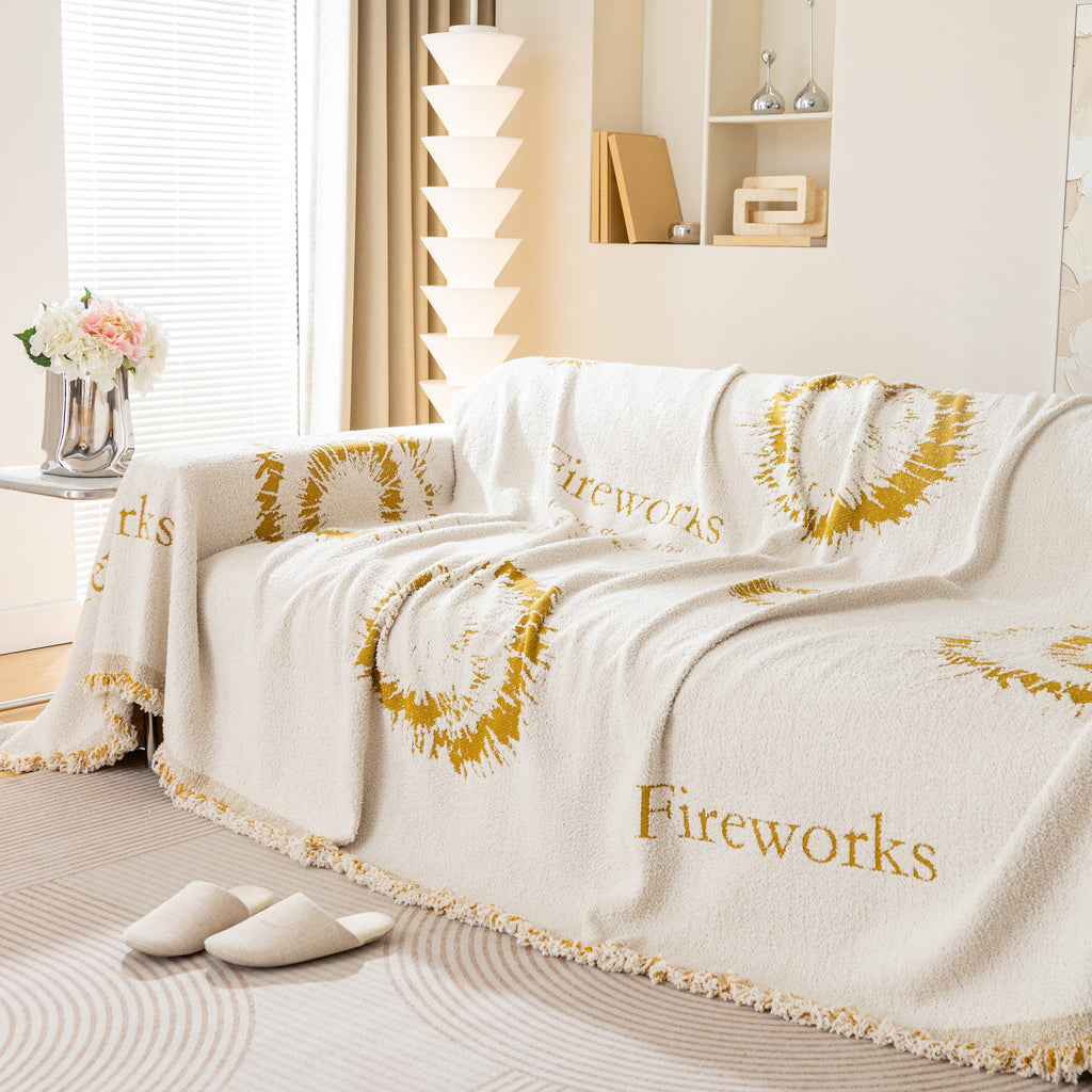 Fireworks Reversible Couch Cover Blankets Furniture Covers Washable Sectional Couch Covers