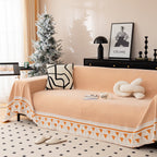 Chenille Jacquard Sofa Throw Blanket Cover Soft Polyester Weave Couch Throw Cover for Pets Dog Kids