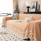 Chenille Jacquard Sofa Throw Blanket Cover Soft Polyester Weave Couch Throw Cover for Pets Dog Kids