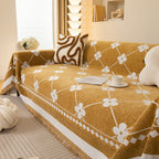 Comfy Four-Leaf Clover Hope Faith Love Luck Blanket for Couch, Chenille Scratch Proof Sofa Blanket Covers